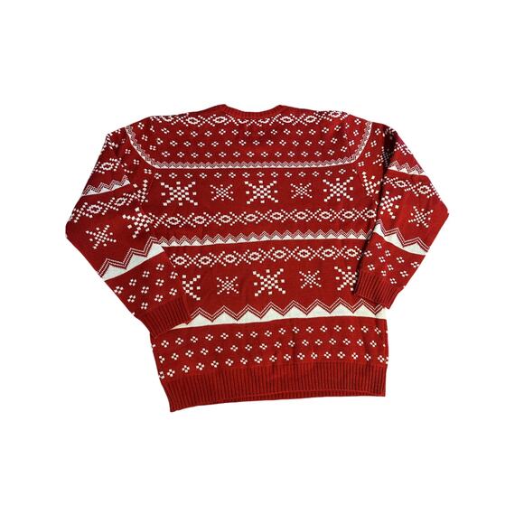 Rudolph the Red Nosed Reindeer Christmas Sweater Mens XL Red Acrylic Holiday - Picture 2 of 6
